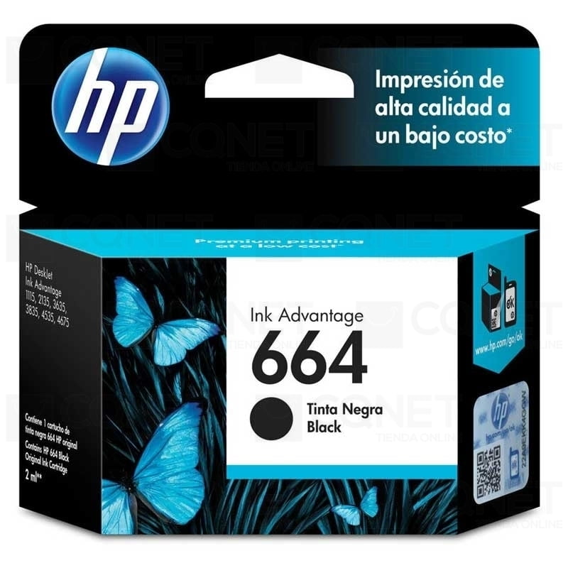 Tinta HP 664 Negro